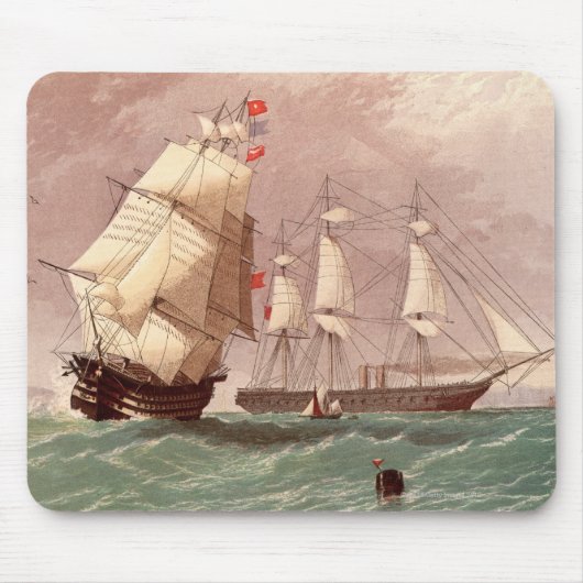 イギリス軍艦HMSウォリアー マウスパッド (正面)