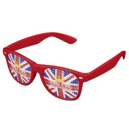 イギリス連合ジャック英国動揺して国旗 レトロサングラス