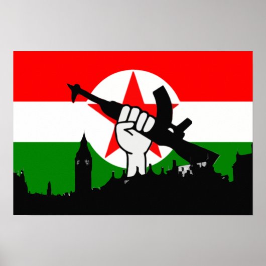 イギリス連邦議会上位の共和党ファイターズ国旗 ポスター (正面)