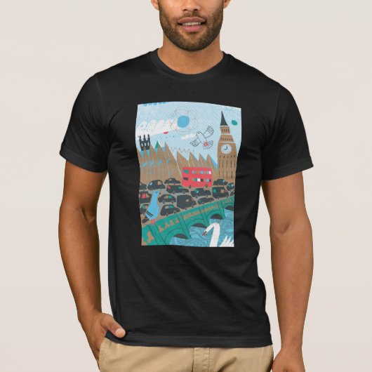 イギリス都市場面 Tシャツ (正面)