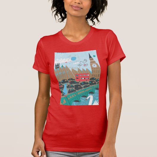 イギリス都市場面 Tシャツ (正面)