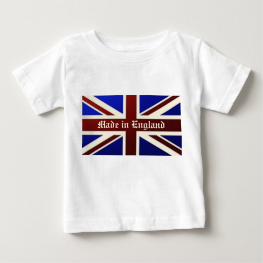 イギリス金属英国国旗の旗で作られる ベビーTシャツ (正面)