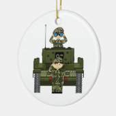 イギリス陸軍の兵士およびタンクオーナメント セラミックオーナメント (左)