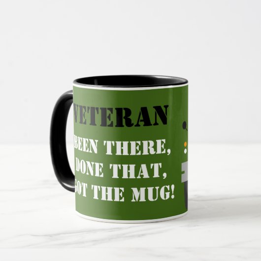 イギリス陸軍の退役軍人のランドローバーのマグを個人化して下さい マグカップ (正面左)