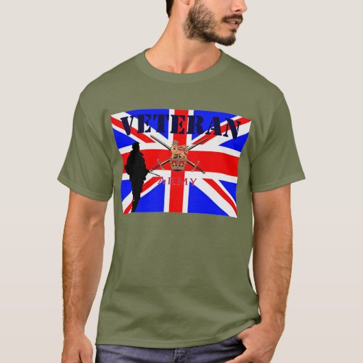 イギリス陸軍の退役軍人のTシャツ Tシャツ (正面)