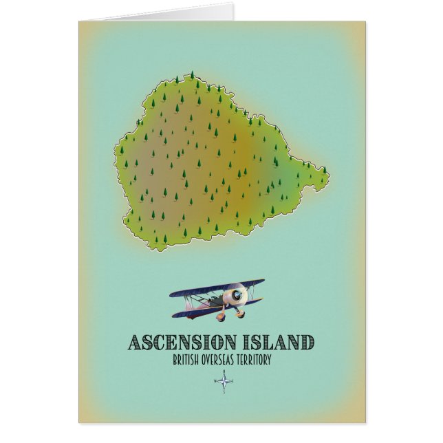 イギリス領アセンション島地図 (正面)