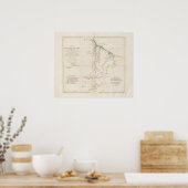 イギリス領ギアナの地図 ポスター (キッチン)