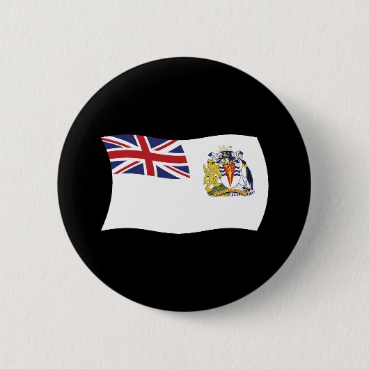イギリス領南極地域の旗のボタン 缶バッジ (正面)