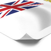 イギリス領南極地域の旗 ポスター印刷 ポスター (角)