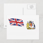イギリス領南極地域の旗 ポストカード (正面/裏面)