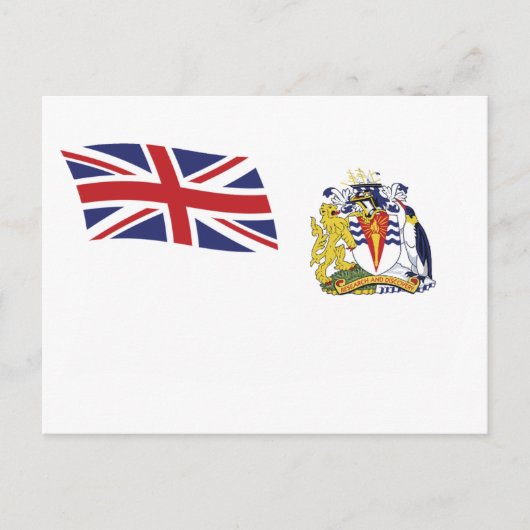イギリス領南極地域の旗 ポストカード (正面)