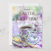 イギリス風ハイティーまたはイースターブランチ招待状 招待状 (正面)