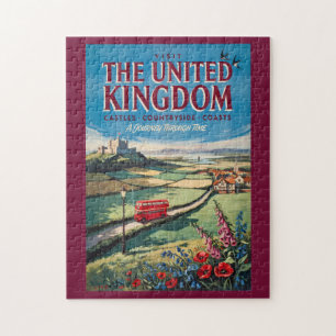 イギリス風景イラスト旅行アート ジグソーパズル