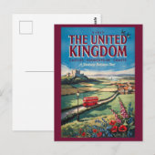 イギリス風景イラスト旅行アート ポストカード (正面/裏面)