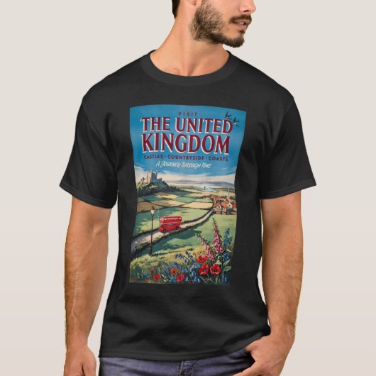 イギリス風景イラスト旅行アート Tシャツ (正面)