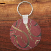 イギリス馬術選手 – 赤 キーホルダー (正面)