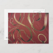 イギリス馬術選手 – 赤 ポストカード (正面/裏面)