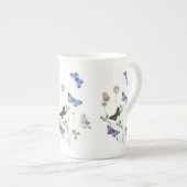 イギリス骨灰磁器のマグの蝶 ボーンチャイナマグカップ (正面右)