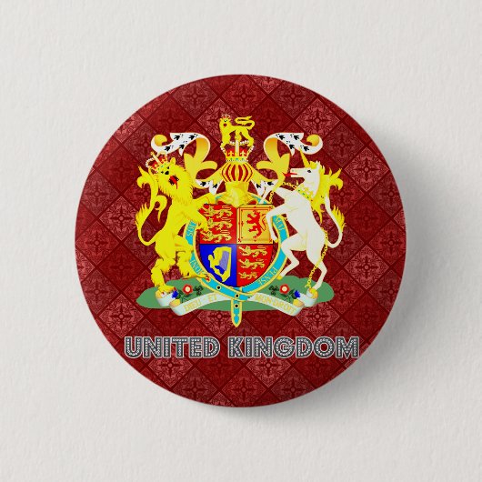 イギリス高品質な紋章付き外衣 缶バッジ (正面)