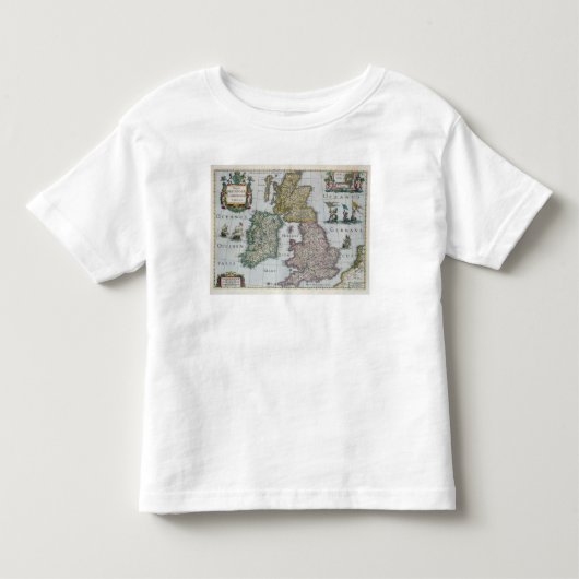 イギリス1631年の地図 トドラーTシャツ (正面)