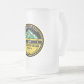 イギリス2018年を渡るDeloitteの乗車 フロストグラスビールジョッキ (正面右)