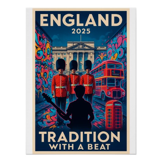 イギリス2025 – 伝統とビート ポスター (正面)