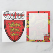 イギリス3のライオンの木の盾 カード (内部)