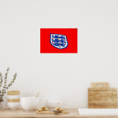 イギリス3ライオンズシャツバッジ ポスター (キッチン)