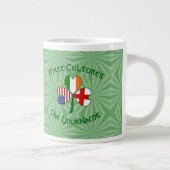 イギリス アイルランド アメリカ シャムロック フラグ 個人用 ジャンボコーヒーマグカップ (右)