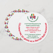 イギリス・アイルランド・アメリカ シャムロック 誕生日 招待状 (正面/裏面)