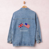 イギリス & アメリカのカスタム国旗 デニムジャケット (ハンガー)