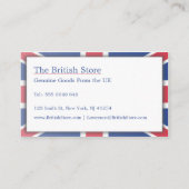 イギリス/イギリス国旗のカスタマイズ可能な名刺 名刺 (裏面)