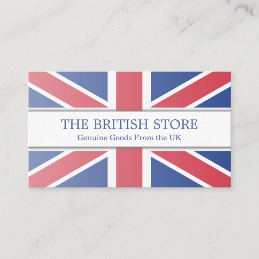 イギリス/イギリス国旗のカスタマイズ可能な名刺 名刺 (正面)