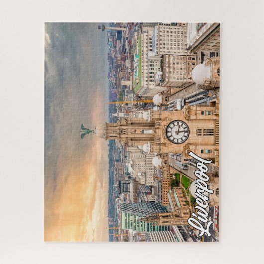 イギリス，イギリス，美しい歴史のあるリバプール ジグソーパズル (縦)