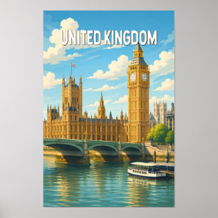 イギリス イラスト 旅行 アート ヴィンテージ ポスター