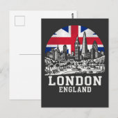 イギリス イングランド ロンドン 市 フラグ ポストカード (正面/裏面)