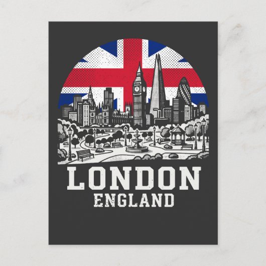 イギリス イングランド ロンドン 市 フラグ ポストカード (正面)