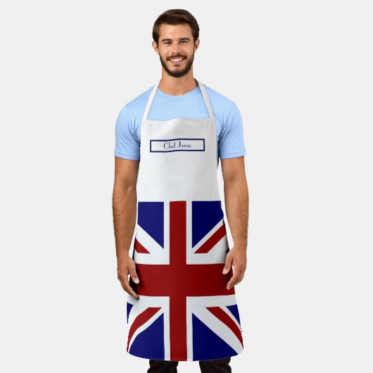 イギリス イングランド 国旗 エプロン (着用した状態)