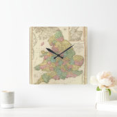 イギリス、ウェールズ、スコットランド スクエア壁時計 (ホーム)