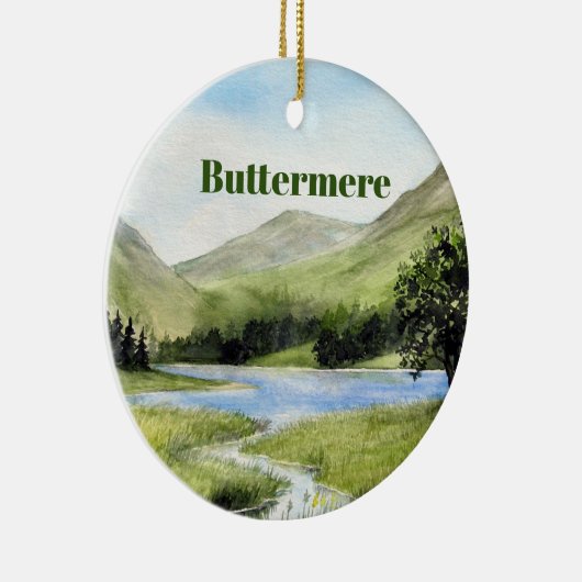 イギリス·ウォーターカラー·バターメア·レイク·ディストリクト セラミックオーナメント (右)