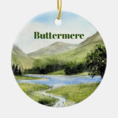 イギリス·ウォーターカラー·バターメア·レイク·ディストリクト セラミックオーナメント (正面)