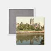 イギリス，ウースターシャー州，ワーチェスター大聖堂 マグネット (正面/裏面)