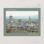 イギリス、オックスフォードの屋根の上から見た、単純に鮮明な ポストカード (正面)