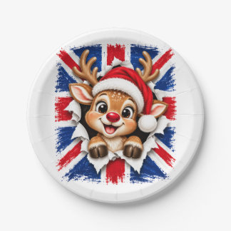 イギリス クリスマス トナカイ ペーパープレート