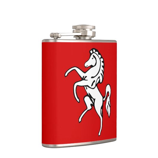 イギリス・ケント国旗を掲げた愛国的なフラスコ フラスク (右)