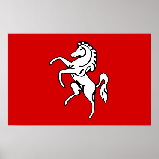 イギリス・ケント州旗のポスター ポスター (正面)