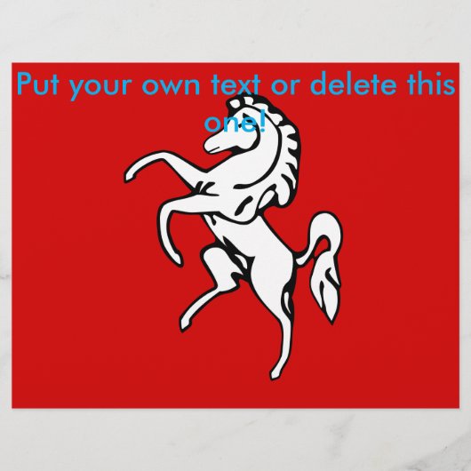 イギリス，ケント州旗を持つフライヤー チラシ (正面)