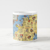 イギリス·コーンウォール地図 ジャンボコーヒーマグカップ (正面)