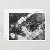 イギリス&ザ・ブリッツの戦い：#19波止場オン・ファイアー ポストカード (正面/裏面)