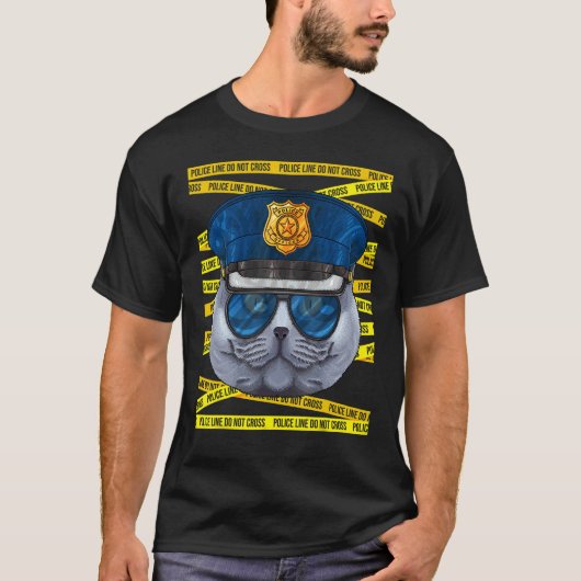 イギリス+ショートヘア+警察官+警官 Tシャツ (正面)